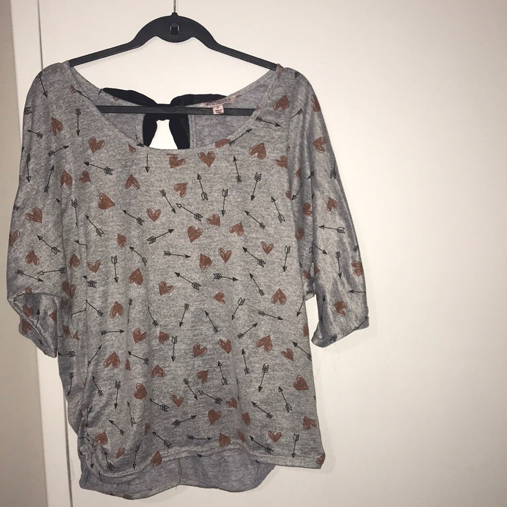 Gray , copper and black 2XL top